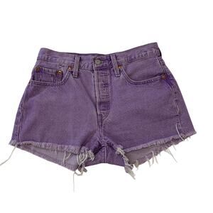 Levi's women's 501 Premium Denim Shorts in Purple Size 28